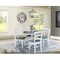 International Concepts 36 in. Round Pedestal Dining Table with 4 Madrid LadderBack Chairs - 5 Piece Dining Set K05-36RT-27B-C2-4 - alternate 1